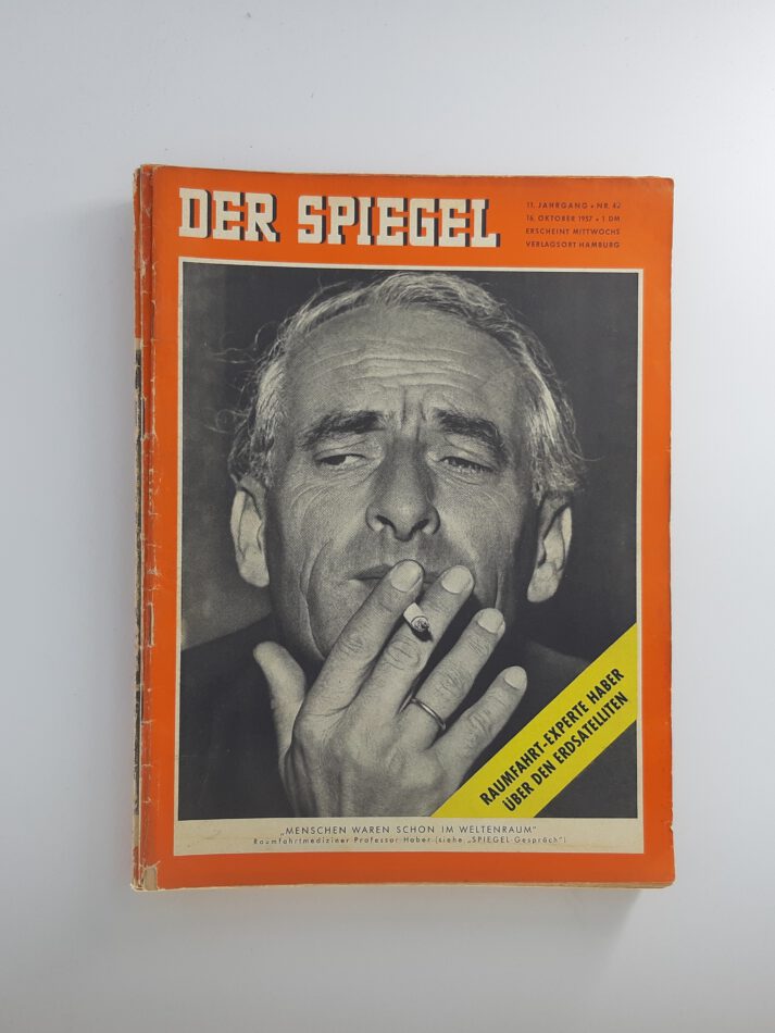 Zeitschrift Der Spiegel vom 16.10.1957 Nr. 42 Raumfahrt-Experte Haber