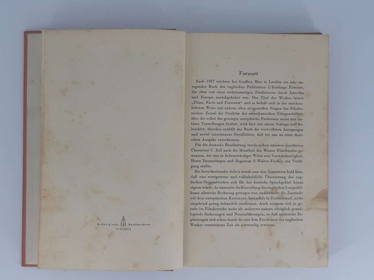 Film-Bibliothek Die Welt des Films von FAWCETT, L`Estrange 1929 – Bild 4