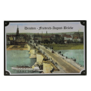 Blechschild Dresden Friedrich-August-Brücke - historisch (20 x 30 cm)