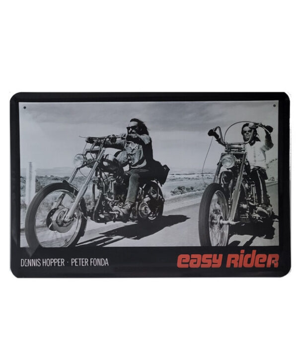 Blechschild Easy Rider - Dennis Hopper & Peter Fonda (20 x 30 cm)