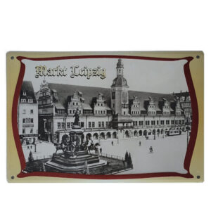Blechschild Leipzig Markt - historisch (20 x 30 cm)
