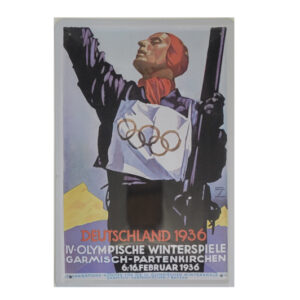 Blechschild Olympische Winterspiele Deutschland 1936 Garmisch-Partenkirchen (20 x 30 cm)