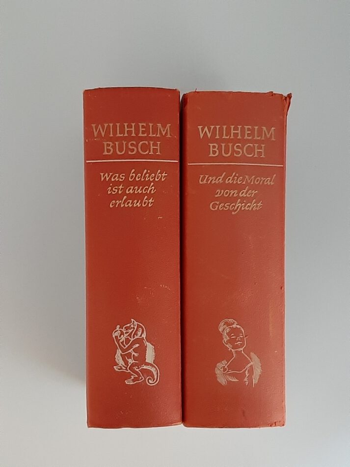 Humor Wilhelm Busch Was beliebt ist auch erlaubt 2 Bände ca. 1960