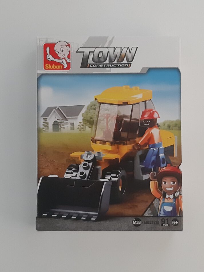 Bausteine Sluban Town Radlader Construction 91 Teile Bausteine Bausatz neu mit Lego kompatibel