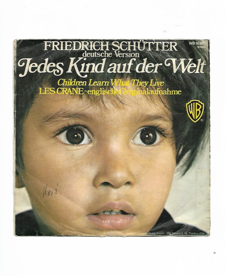 Flohmarkt Vinyl Single Friedrich Schütter (Synchronstimme von Ben Cartwwright) Jedes Kind auf der Welt
