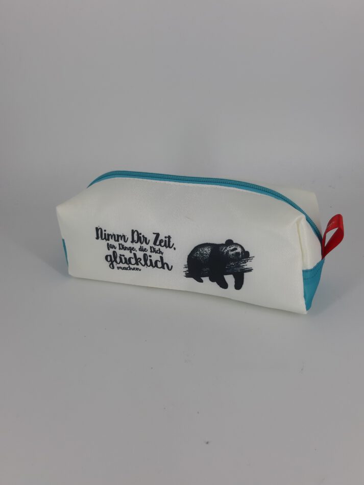 Schlampermäppchen mit Spruch nimm dir Zeit