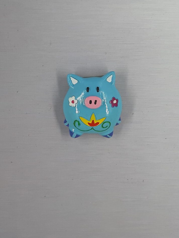 Magnet Glücksschweinchen blau