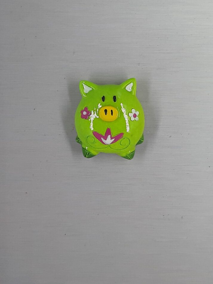 Magnet Glücksschweinchen grün