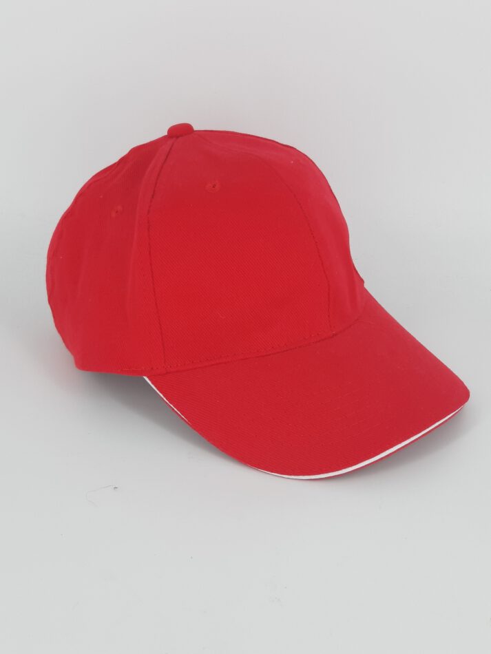 Damen Erwachsene Kappe Cap – in rot Universalgröße verstellbar