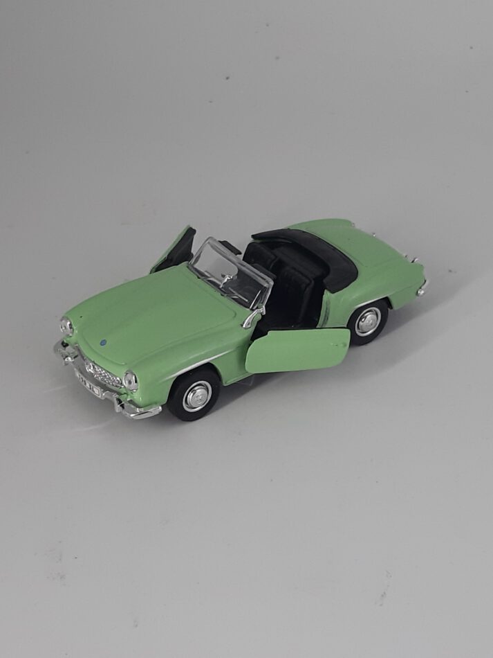 Modellauto Mercedes Benz - 190 SL lindgrün (aus Metall mit Friktionsmotor) 1:36 – Bild 2
