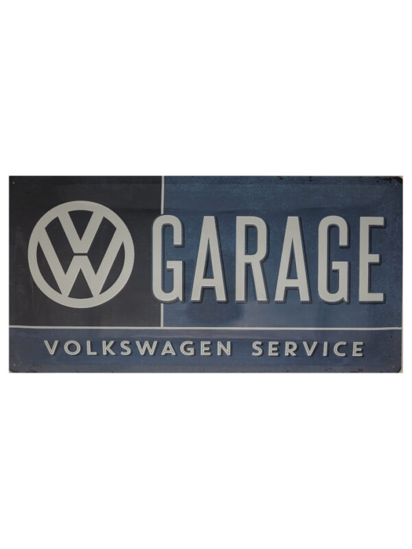 Blechschild VW Garage - Volkswagen Service (25 x 50 cm)