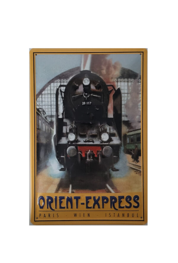Blechschild Eisenbahn - Orient Express (20 x 30cm)