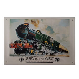 Blechschild Eisenbahn - Speed to the West GWR (20 x 30 cm)