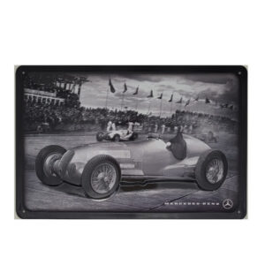 Blechschild Mercedes Benz - Silver arrow Silberpfeil Nostalgic Art (20 x 30 cm)
