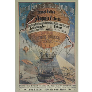 Blechschild HAPAG - Fesselballon Hamburg-NY Capitain G.Rodeck (20 x 30 cm)