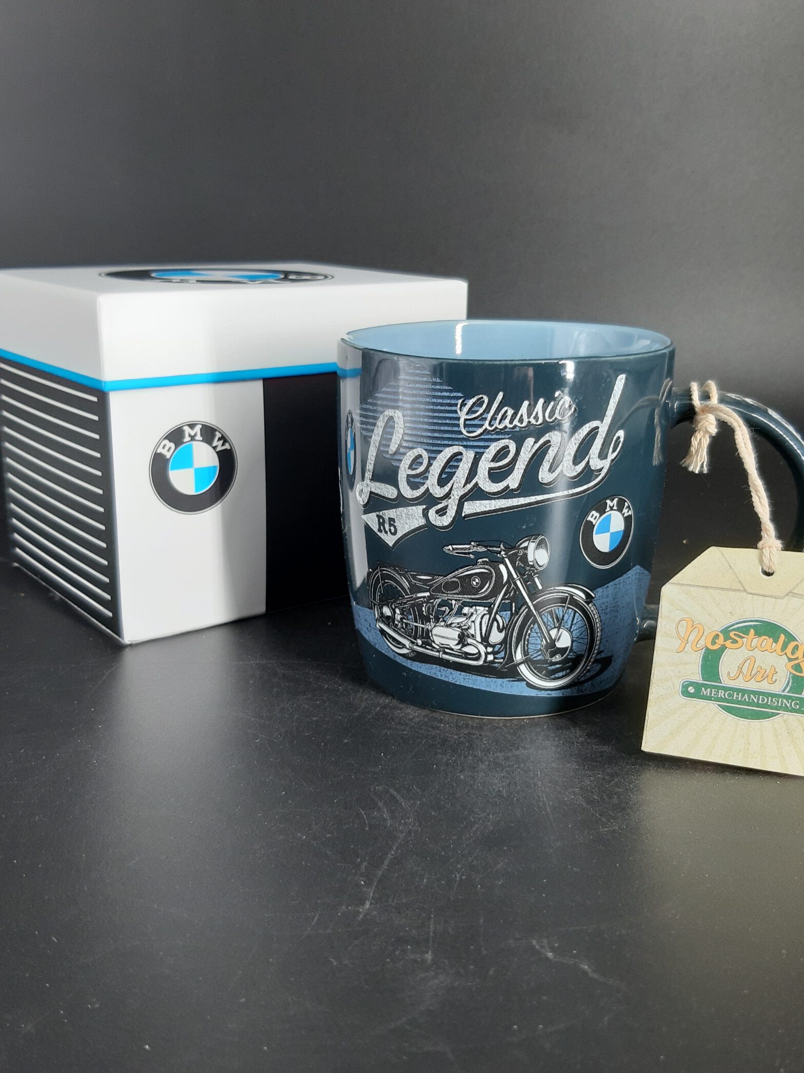 Tasse Kaffeebecher BMW Classic Legend R 5 mit exklusiver Geschenkbox/Karton