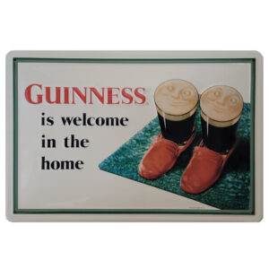 Blechschild Guinness - Is welcome in the home - Slippers (20 x 30 cm)