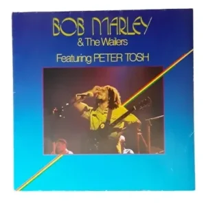 „Albumcover von Bob Marley mit ikonischem Porträt des Reggae-Stars, umgeben von warmen Farben und typischer Rastafari-Symbolik.