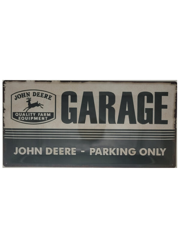 Blechschild John Deere GARAGE - John Deere Parking only (Nostalgic Art) (25 x 50 cm)