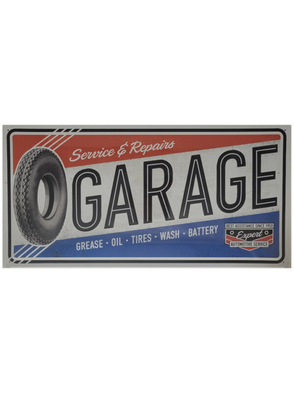 Blechschild Service & Repairs Garage Expert since 1950 (Nostalgic Art) (25 x 50 cm)