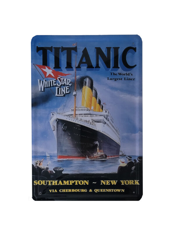 Blechschild Titanic - White Star Line (20 x 30 cm)