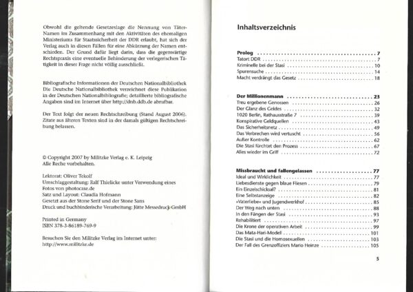 Sachbuch Klaus Behling Jan Eik Vertuschte Verbrechen Kriminalität in der Stasi Militzke Verlag – Bild 3