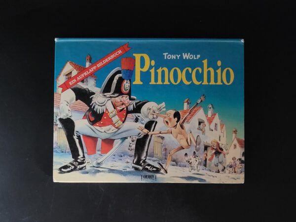 Kinderbuch Tony Wolf Pinocchio - ein Aufklapp-Bilderbuch Pop-up Tormont 1996 20 x 26 cm