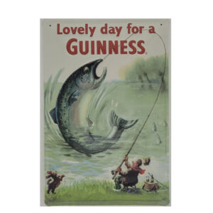 Blechschild Guinness - Lovely day for a Guinness - Fishing (20 x 30 cm)