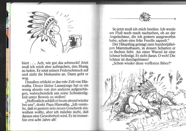 Kinderbuch Micky's Junior-Buchclub Walt Disney Hiawatha und der grosse Medizinmann  Horizont Verlag 1986 – Bild 3