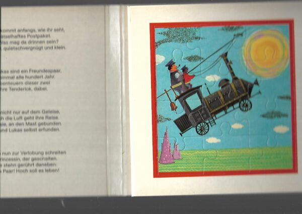 Kinderbuch Michael Ende/F.J.Tripp Das Jim Knopf Puzzle-Bilderbuch Thienemann 1991 Inhalt 4 Puzzles à 12 Teile, vollständig   – Bild 3