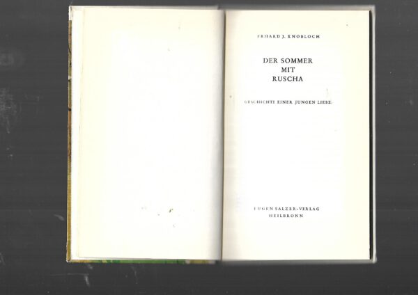 Erzählungen Erhard Josef Knobloch Der Sommer mit Ruscha - Geschichte einer jungen Liebe Eugen Salzer-Verlag Heilbronn 1963 – Bild 3
