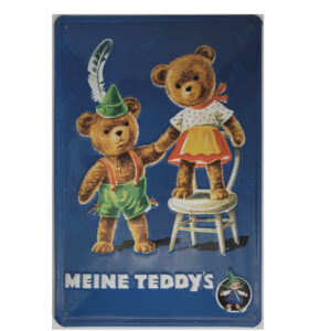 Blechschild Meine Teddy's (20 x 30 cm)