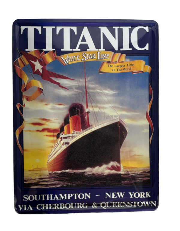 Blechschild Titanic - White Star Line Southampton-New York (30 x 40 cm)