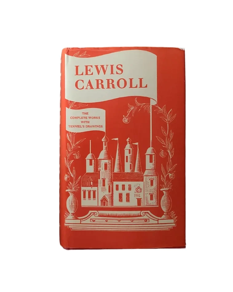 Gebundenes Buch „The Complete Works of Lewis Carroll“, englische Ausgabe von 1977 mit Tenniel-Illustrationen; Hardcover mit klassischem Layout und leichtem Gebrauchsspuren.