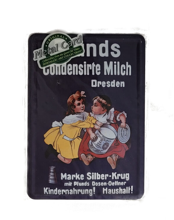 Blechpostkarte Pfunds Condensierte Milch Dresden (Nostalgic Art)