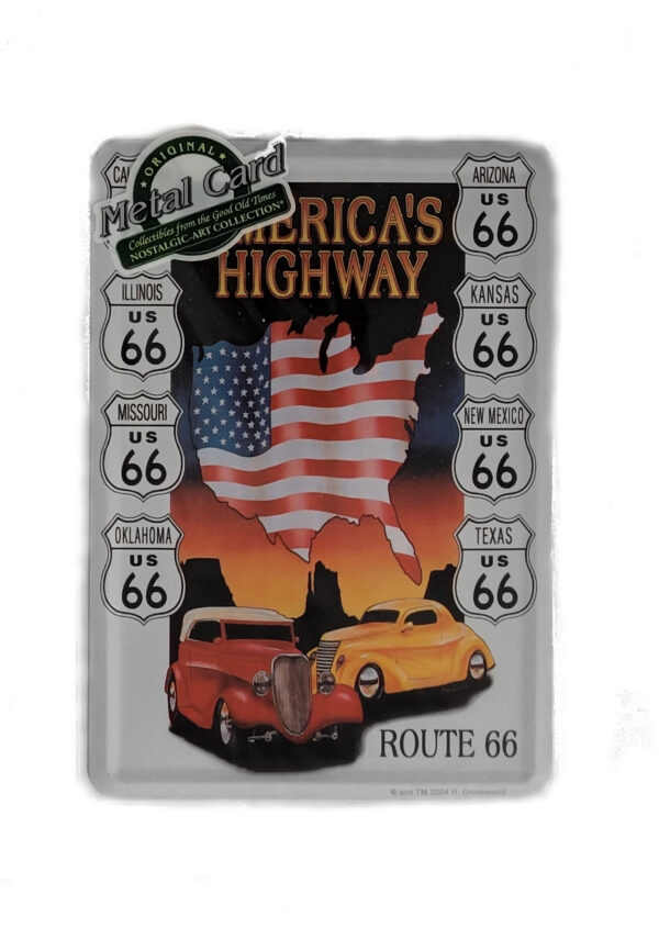 Blechpostkarte America's Highway Route 66 (Nostalgic Art)