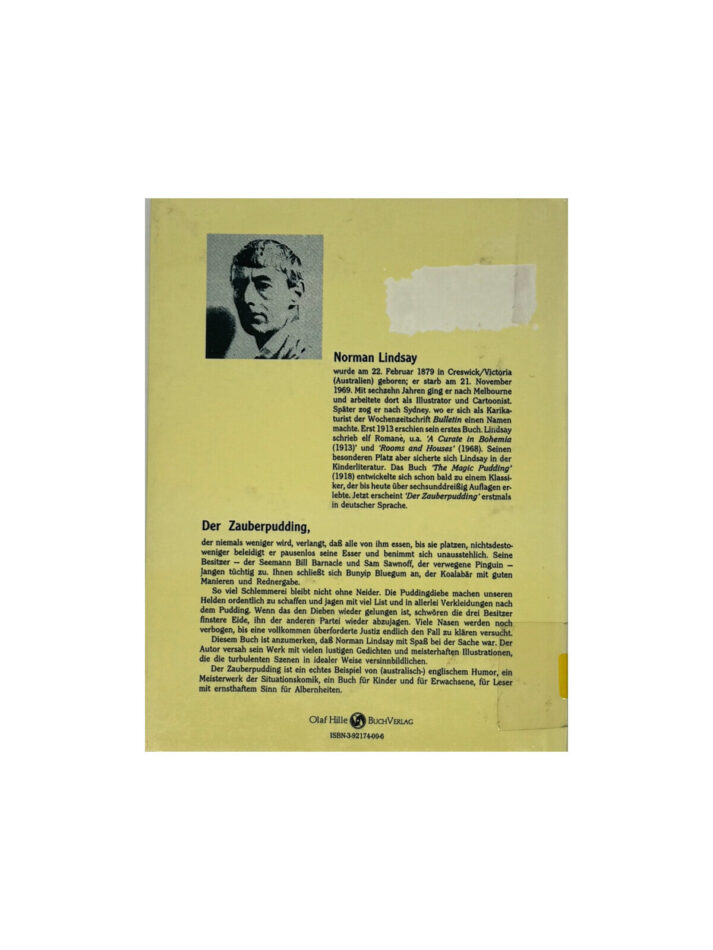 Kinderbuch Norman Lindsay Der Zauberpudding - Die Abenteuer des Bunyip Bluegum - Leihbuch - Olaf Hille Buchverlag 1992 – Bild 2