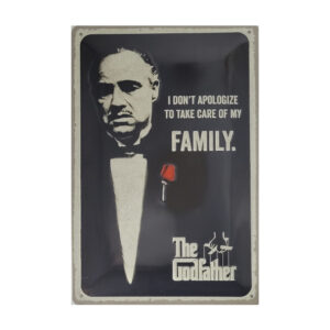 Blechschild 20x30 cm The Godfather Marionettenspiel Spruch I don't apologize to take care of my family Made in Germany