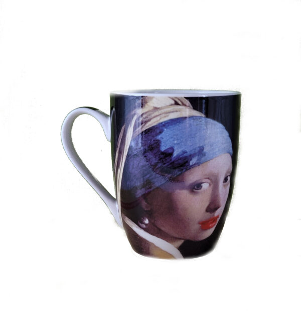 Tasse und Tablett im "Set-2-teilig" J. Vermeer - Das Mädchen mit dem Perlenohrring (310ml) – Bild 3