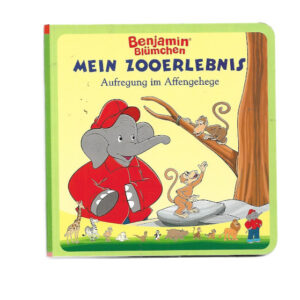 Das Titelbild zeigt Benjamin mit lustigen äffchen