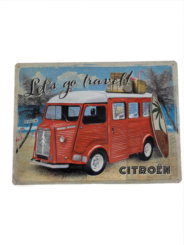 Blechschild Citroen Type H - Let's go travel ! (30 x 40 cm) (Nostalgic Art)