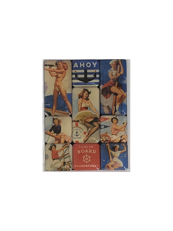 Magnet Set "Pin Up - Ahoy" Set 9-teilig (Nostalgic Art)