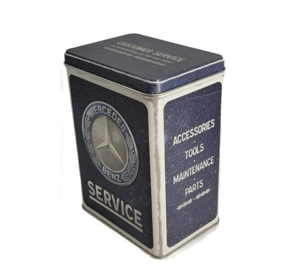 Vorratsdose Blechdose L - MERCEDES-BENZ - Service Emblem blue 3 L (Nostalgic Art)
