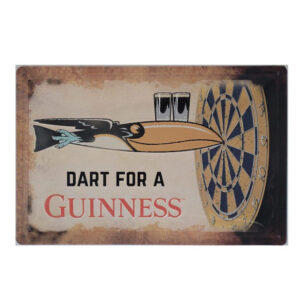 Blechschild Guinness - Dart for a Guinness  - Tukan (20 x 30 cm)