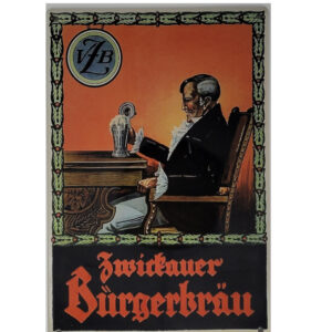 Blechschild VZB - Zwickauer Bürgerbräu (20 x 30 cm)