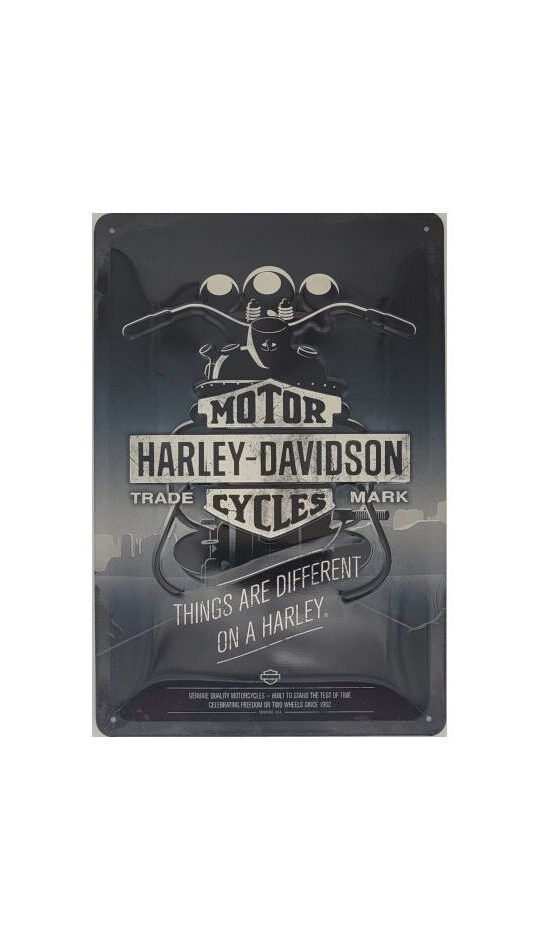Blechschild Harley Davidson - Things are different (20 x 30 cm) (Nostalgic Art)
