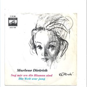 Flohmarkt Vinyl Single Marlene Dietrich - Sag' mir wo die Blumen sind - Electrola 1962