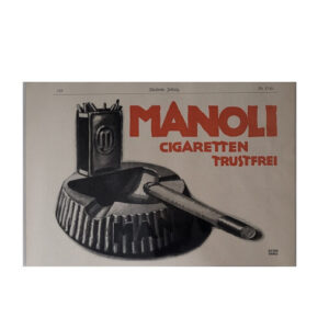 Dies & Das Zigarettenwerbung - Manoli Cigaretten Trustfrei - Illustrierte Zeitung - laminiert