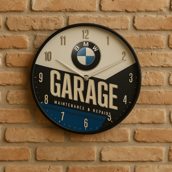 Nostalgic Art Wanduhr BMW Garage Wanduhr – Maintenance & Repairs – Bild 2