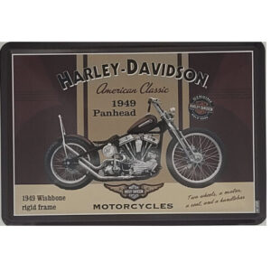 Blechpostkarte Harley Davidson 1949 Panhead